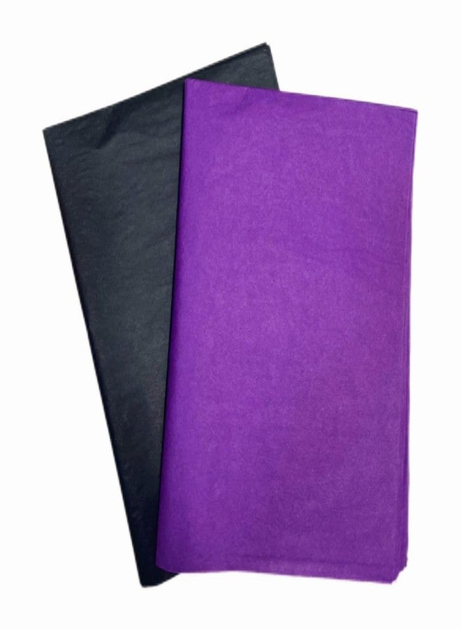 MORANTI 30 Sheets Purple Black Tissue Paper Artdly 19.7 x 27.5 Inches Gift Wrapping Paper Bulk for Graduate Birthday Halloween DIY Project Wrapping Crafts Décor - Image 1